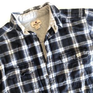 Woolrich Navy Plaid Shirt Jacket, Large